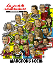 Charger l'image dans la galerie, LE GUIDE ALIMENTAIRE QUÉBÉCOIS version 1 *COTON OUATÉ* (gris ou noir)